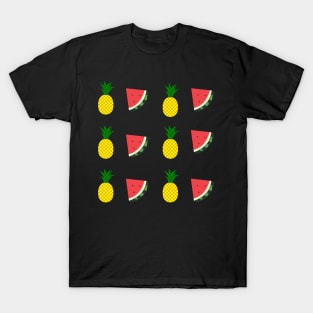 Pineapple and watermelon pattern design T-Shirt